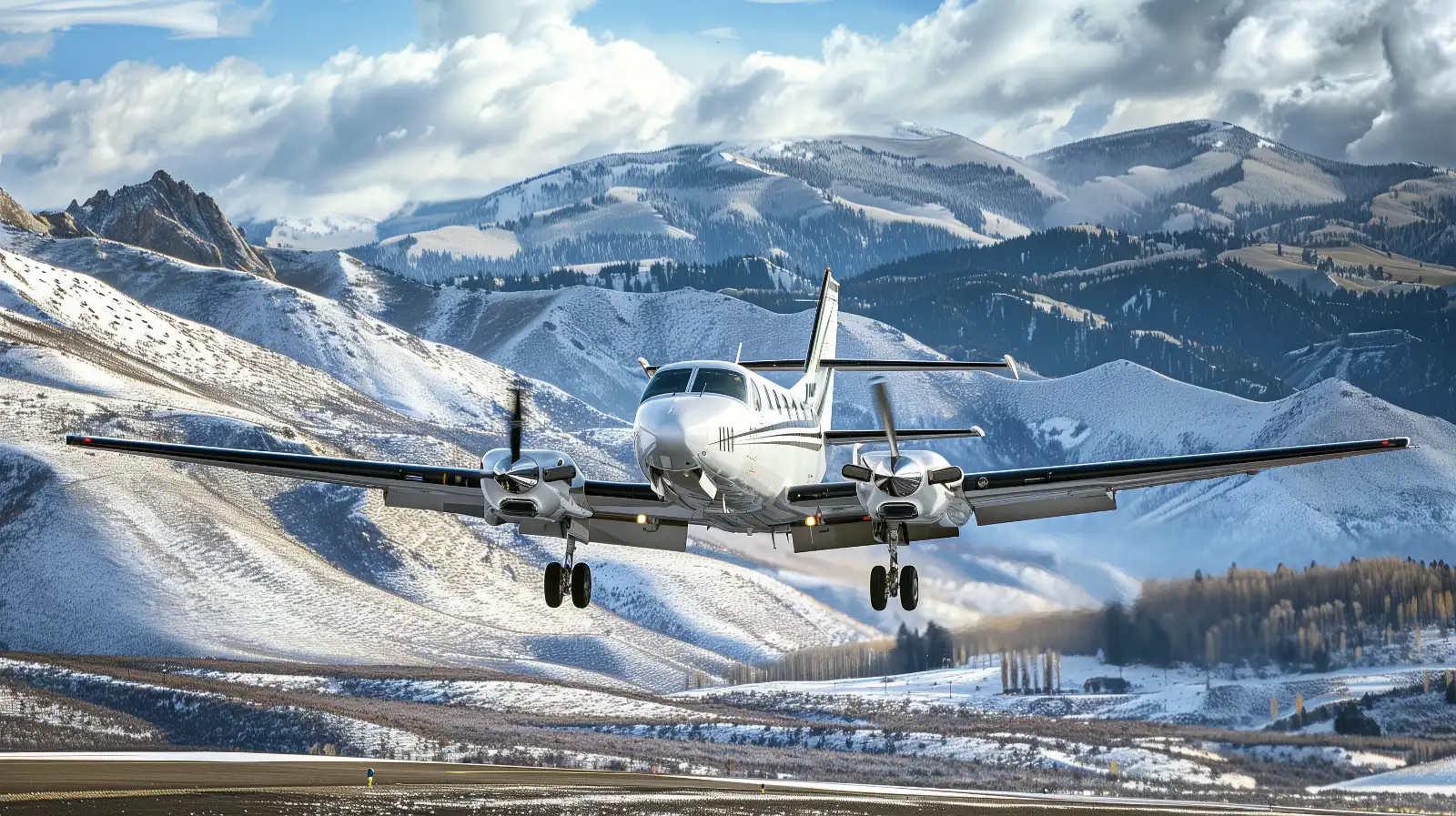 Cessna 414A Approach – Hayden, Colorado Cessna 414A aircraft on approach near Yampa Valley Regional Airport in Colorado