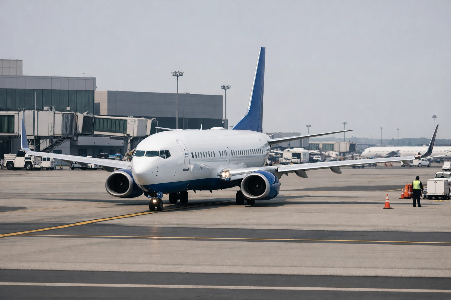 Boeing 737 Taxiway Excursion Investigation Context Boeing 737 on taxiway representing Nashville ground operations investigation context