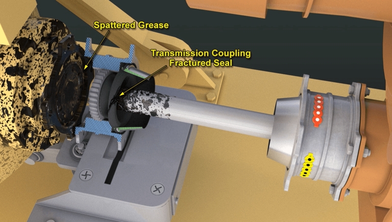 Transmission Coupling Fractured Seal
