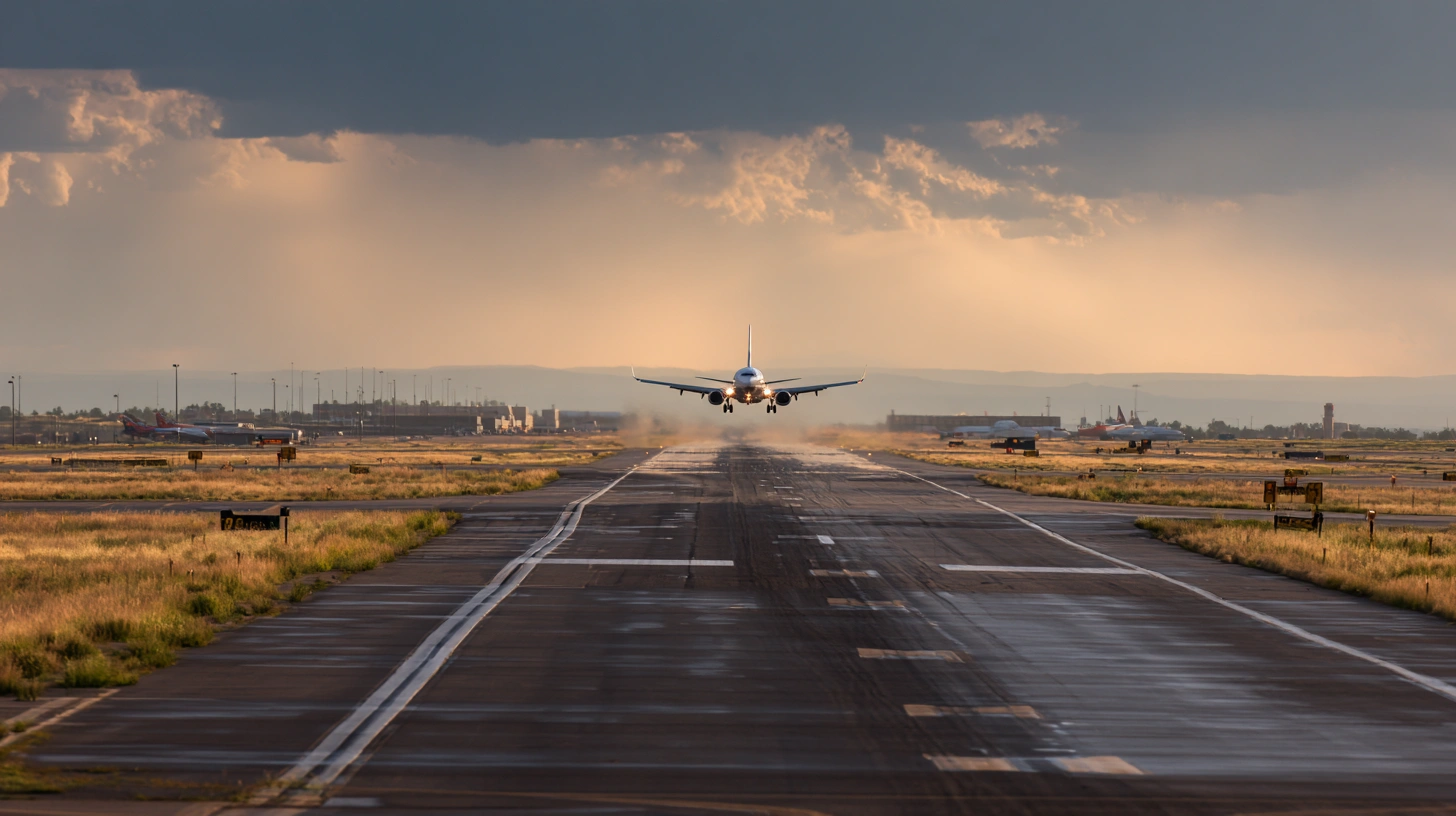 Commercial airport runway and taxiway environment illustrating runway incursion analysis
